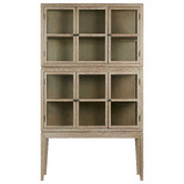 Bayview Living Thomas 6 Door Oak Wood Display Cabinet