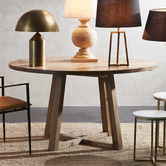 Bayview Living Zachary Oak Wood Dining Table