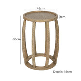 Bayview Living Myers Rubberwood Side Table