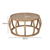 Bayview Living Myers Rubberwood Coffee Table