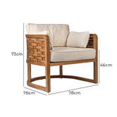 Bayview Living Helga Mindi Wood Armchair