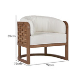 Bayview Living Helga Teak Wood Outdoor Lounge Chair