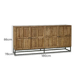 Bayview Living Morton Oak Wood Sideboard Buffet