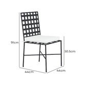 Bayview Living Emilio Iron Outdoor Dining Chair