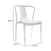 Bayview Living White Braun Outdoor Dining Chair