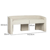 Bayview Living Tucker Upholstered Ottoman Bench