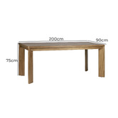 Bayview Living Burton Teak Wood Outdoor Dining Table