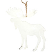 Bayview Living White Moose Hanging Christmas Tree Ornaments