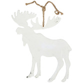 Bayview Living White Moose Hanging Christmas Tree Ornaments