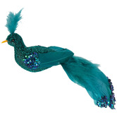 Bayview Living Teal Peacock Christmas Tree Clips