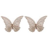 Bayview Living Pink &amp; Gold Butterfly Christmas Tree Clips