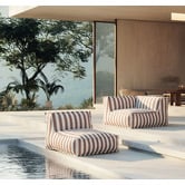 Bayview Living Raine Compressed Outdoor Armless Lounge Chair