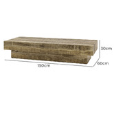 Bayview Living Zenon Mango Wood Coffee Table