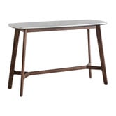 Bayview Living Buena Marble &amp; Acacia Wood Console Table