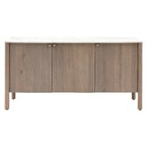 Bayview Living Merlin  3 Door Mango Wood &amp; Marble Sideboard Buffet
