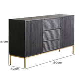 Bayview Living Rhys 2 Door 3 Drawer Sideboard Buffet