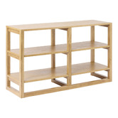 Bayview Living Olwen 2 Tier Oak Wood Shelving Unit