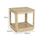 Bayview Living Rinae Pine Wood Side Table