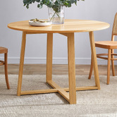Bayview Living Olwen Oak Wood Round Dining Table