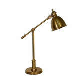 Bayview Living Vermont Steel Adjustable Desk Lamp in Antique Brass