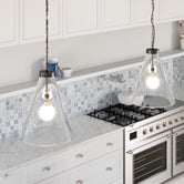 Bayview Living Gadsden Small Glass Hanging Lamp