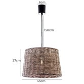 Bayview Living Ahmad Rattan Pendant Light