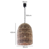 Bayview Living Ahmad Rattan Pendant Light