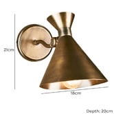 Bayview Living Siti Brass Angled Wall Sconce