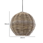 Bayview Living Round Rattan Pendant Light