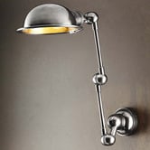 Bayview Living Antique Silver Lincoln Adjustable Wall Sconce
