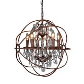 Bayview Living Sundance Bronze Metal &amp; Crystal Chandelier