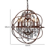Bayview Living Sundance Bronze Metal &amp; Crystal Chandelier