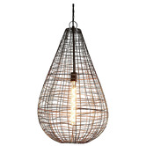 Bayview Living Cray Wire Weave Teardrop Pendant
