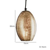 Bayview Living Stella Perforated Metal Pendant