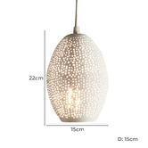 Bayview Living Stella Perforated Metal Pendant