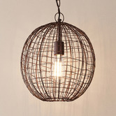 Bayview Living Cray Round Wire Weave Pendant Light