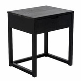 Bayview Living Rustic Olwen Oak Wood Bedside Table