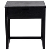 Bayview Living Rustic Olwen Oak Wood Bedside Table