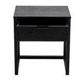 Bayview Living Rustic Olwen Oak Wood Bedside Table