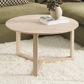 Bayview Living Olwen Round Oak Wood Coffee Table