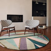 Ted Baker Pink Sahara Hand-Tufted Wool &amp; Viscose Round Rug