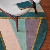 Ted Baker Pink Sahara Hand-Tufted Wool &amp; Viscose Round Rug