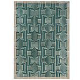 Ted Baker Green Kinmo Hand-Tufted Wool &amp; Viscose Rug