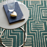 Ted Baker Green Kinmo Hand-Tufted Wool &amp; Viscose Rug