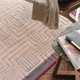 Ted Baker Pink Kinmo Hand-Tufted Wool &amp; Viscose Rug