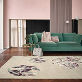 Ted Baker Beige Floral Tranquility Hand-Tufted Rug