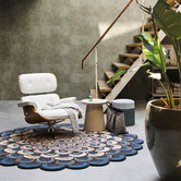 Ted Baker Blue Masquerade Hand-Tufted Wool-Blend Rug