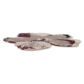 Ted Baker Burgundy Shaped Magnolia Hand-Tufted Rug
