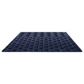 Ted Baker Navy Houndstooth Hand-Tufted Pure New Wool Rug