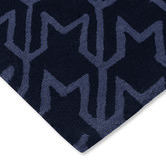 Ted Baker Navy Houndstooth Hand-Tufted Pure New Wool Rug